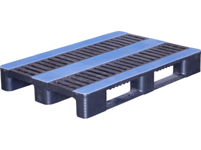 Паллет п/э перфорированный 1200х800х160 anti-slip на 3 полозьях усиленный