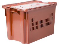 Ящик с крышкой п/э 600х400х400 дно спл. стенки перф., морозостойкий Safe PRO