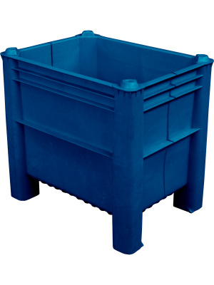 BoxPallet 600х800х740 мм сплошной синий