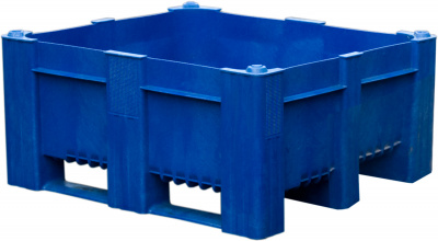 BoxPallet 1200х1000х540 мм сплошной синий