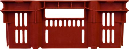 Ящик п/э для заморозки 600х400х150 конусный,перф. красный