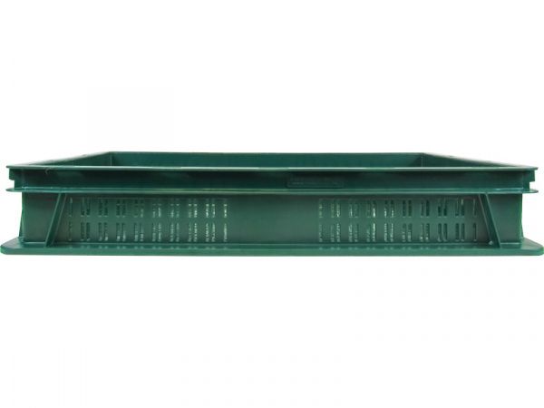 Ящик перфорированный 600×400×100, арт.: 6410-02, объём 20, зелёный, код: 23651