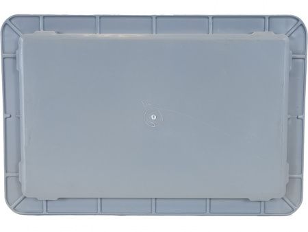 Ящик п/п 300х200х120 сплошной, гладкое дно, цв. серый