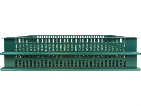 Ящик п/э 740х465х95 перфорированный цв. зелёный