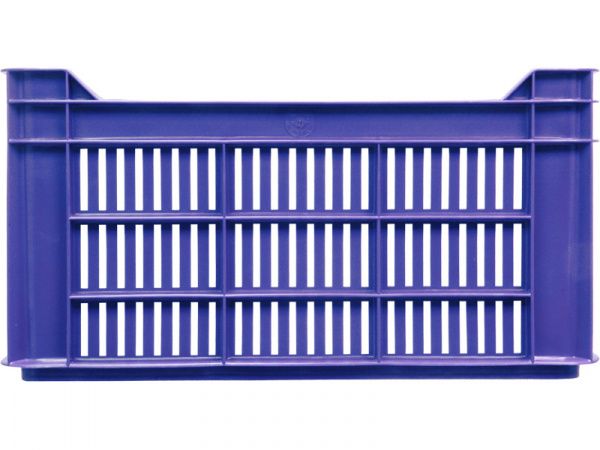 Ящик п/э 500х300х264 с перфорацией цв. синий