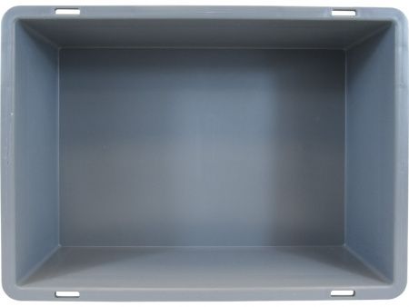 Ящик п/п 400х300х120 сплошной, усиленное дно, цв. серый