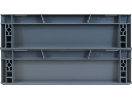 Ящик п/п 400х300х120 сплошной, усиленное дно, цв. серый