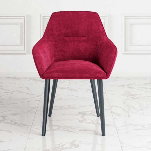 Стул Ортон красный, ткань Velvet Lux