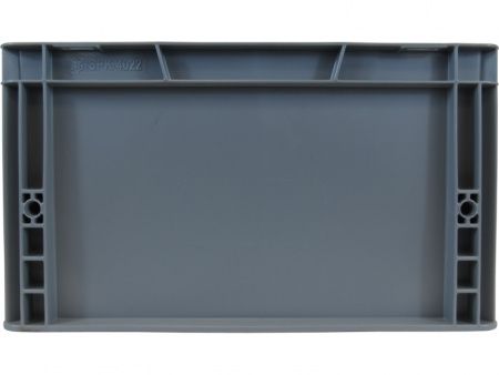 Ящик п/п 400х300х220 сплошной, усиленное дно, цв. серый
